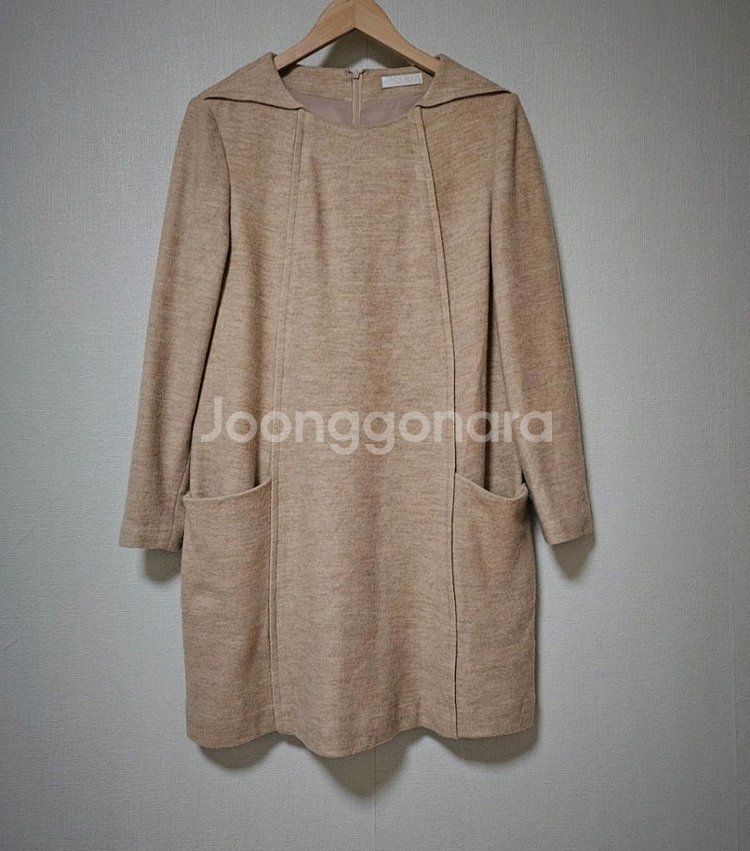 니트 후드 원피스--0