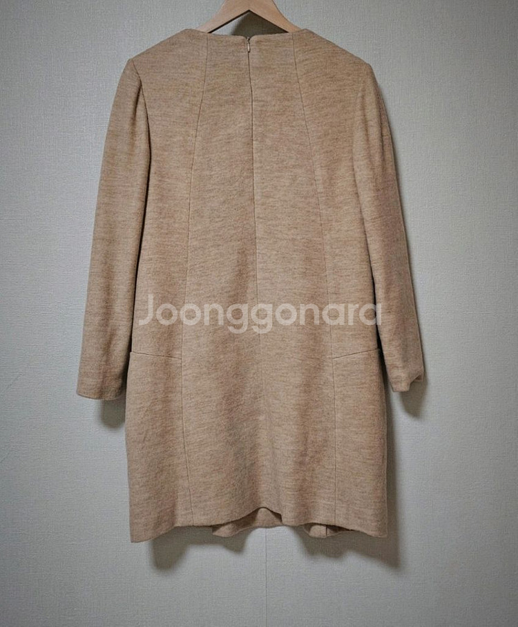 니트 후드 원피스--1