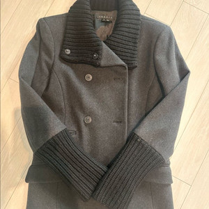 띠어리 니트 카라 코트