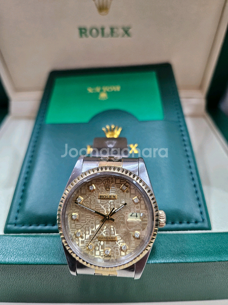 롤렉스 데이데이트 18K 골드 콤비 시계--1