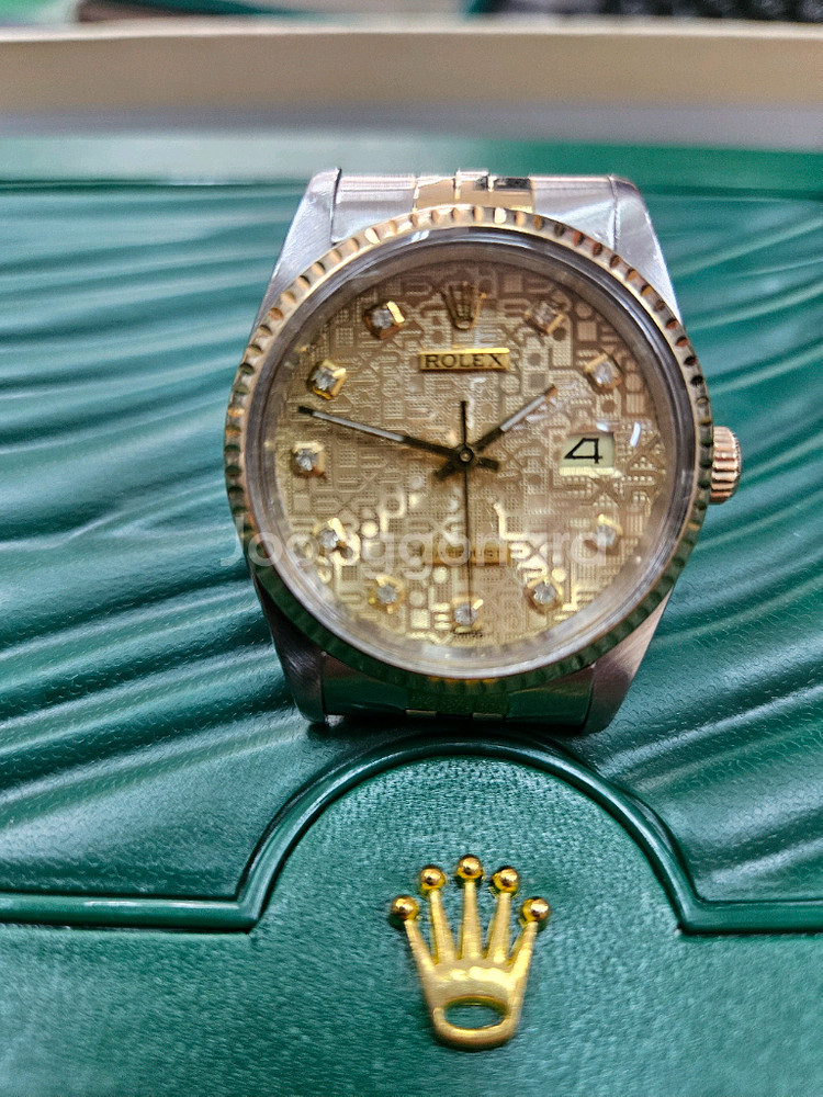 롤렉스 데이데이트 18K 골드 콤비 시계--5