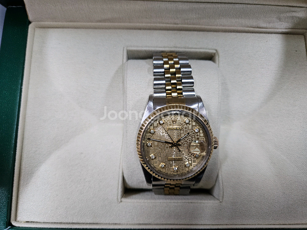 롤렉스 데이데이트 18K 골드 콤비 시계--3