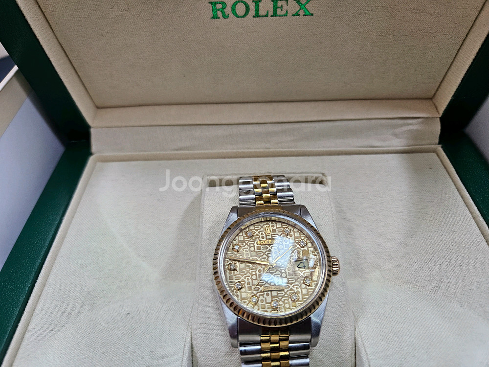 롤렉스 데이데이트 18K 골드 콤비 시계--4