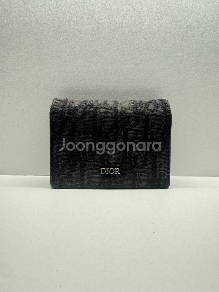 디올 블랙 오블리크 카드지갑--0