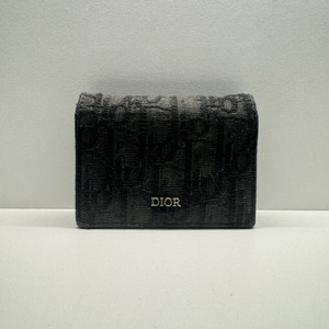 디올 블랙 오블리크 카드지갑