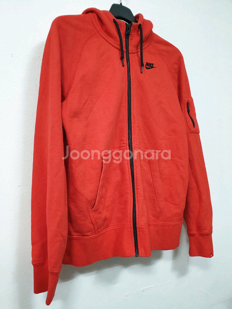 나이키 레드 AW77 후드 집업 M사이즈--2