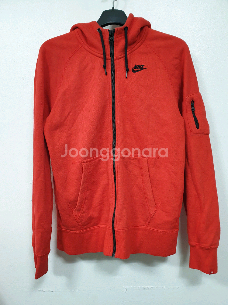 나이키 레드 AW77 후드 집업 M사이즈--0