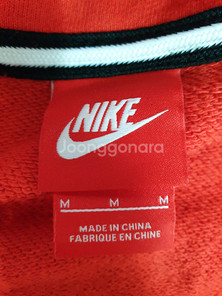 나이키 레드 AW77 후드 집업 M사이즈--6
