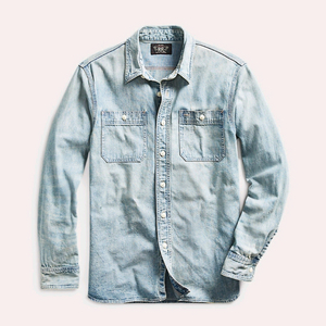 RRL 더블알엘 인디고 데님 워크셔츠 류준열 이동휘 가죽 뉴스보이 크리켓 발마칸 무스탕 폴로 랄프로렌