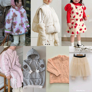 겨울 M 110호 뽀글이 점퍼 패딩조끼 상하복 후드 니트 레깅스