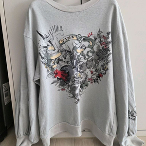 한섬 타임 퍼프소매 맨투맨