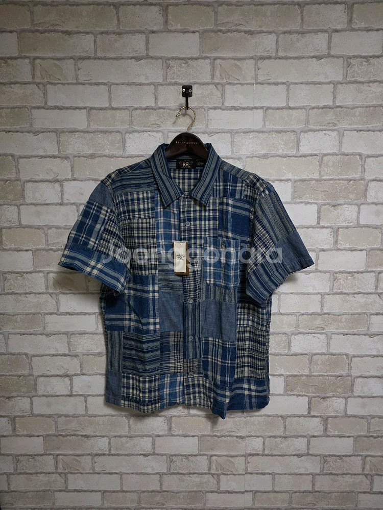 RRL 더블알엘 인디고 데님 워크셔츠 류준열 이동휘 가죽 뉴스보이 발마칸 무스탕--1