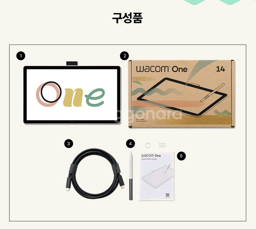 와콤 원 14 액정타블렛 WACOM ONE 14 DTC141--2