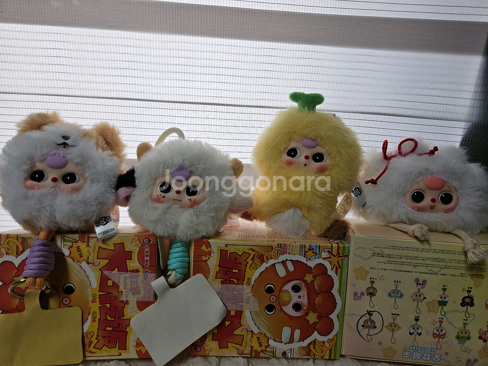 베이비쓰리 푸드키링.동물스트랩 4개세트--0