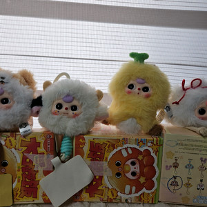 베이비쓰리 푸드키링.동물스트랩 4개세트