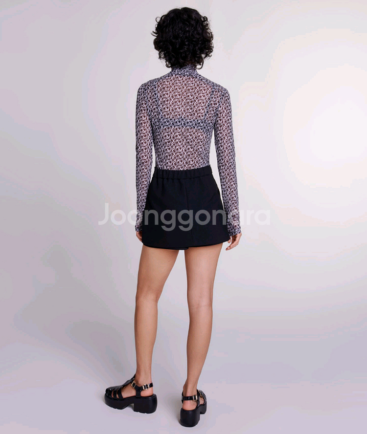 Maje 마쥬-시스루 패턴 탑--1