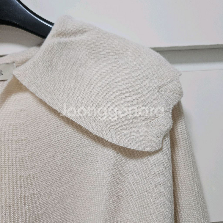 마인 스캘럽 칼라 니트 탑 랑방 타임 더캐시미어 시스템--6