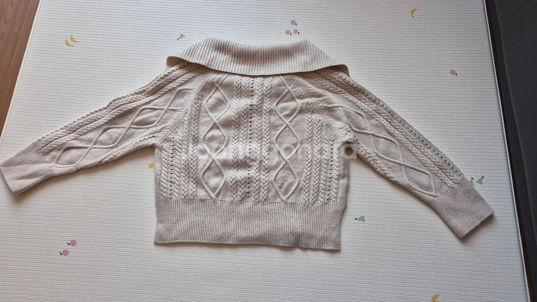 지컷(gcut) 빅카라 가디건 베이지색상 프리사이즈--1