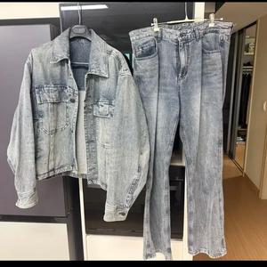 솔리드옴므 데님 셋업 청자켓,청바지