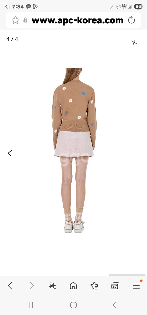 아페쎄 골프 니트 여성 상의 s사이즈 새상품--2