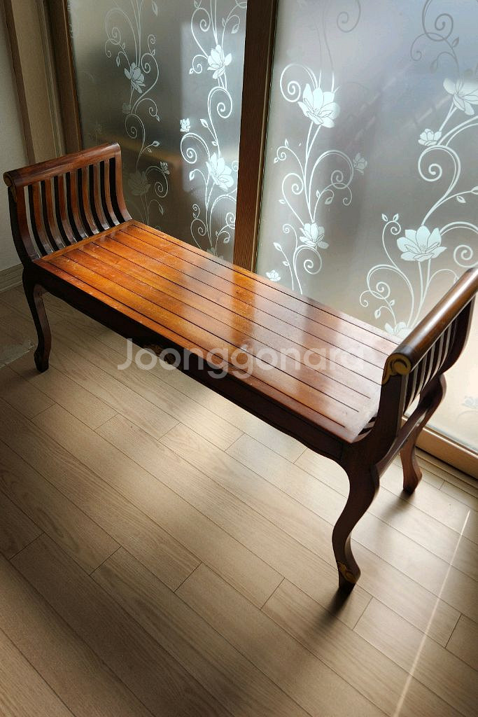 앤틱 스타일 나무 벤치--0