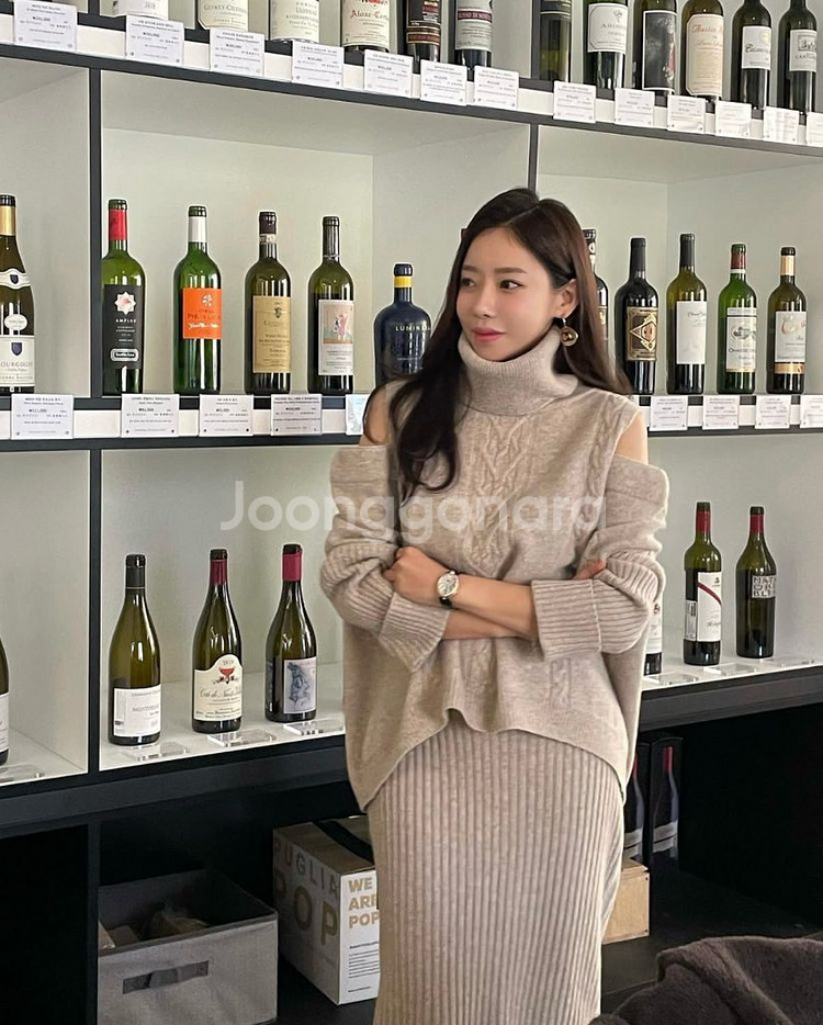 아상 아상블라주 니트 셋업--1