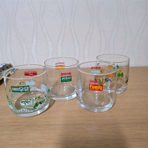 레트로 빈티지 유리컵4개