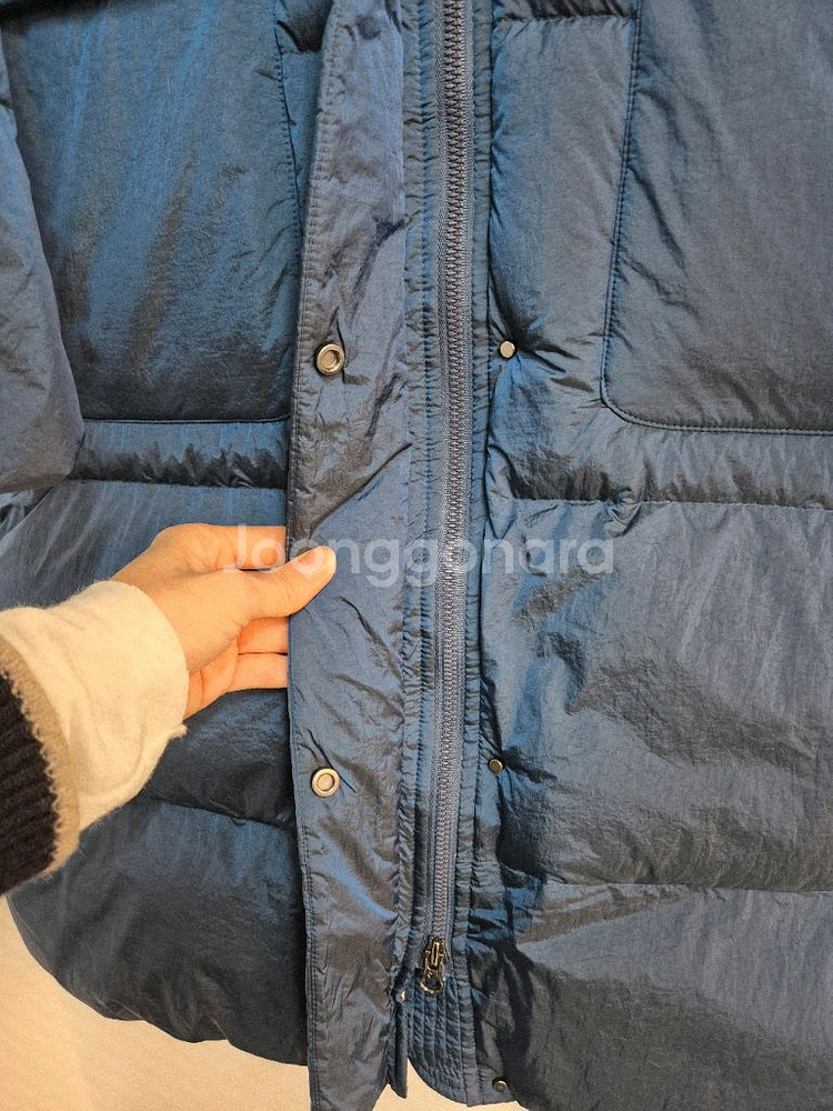 밀레 여성 천연퍼 롱패딩 네이비 100--4