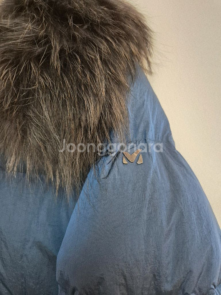 밀레 여성 천연퍼 롱패딩 네이비 100--11