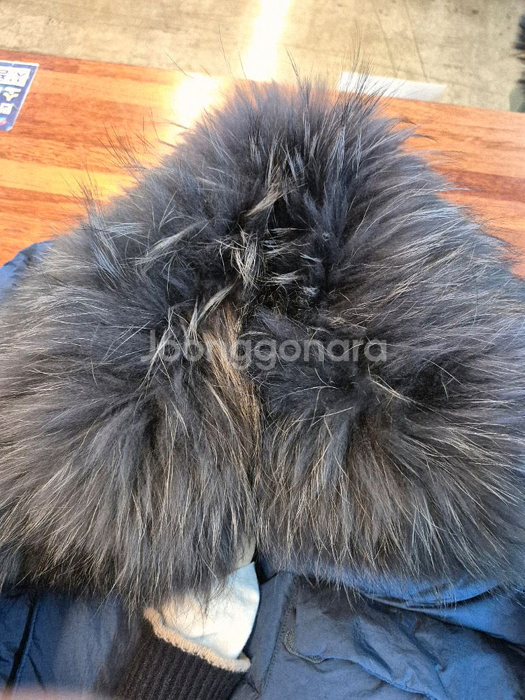 밀레 여성 천연퍼 롱패딩 네이비 100--13