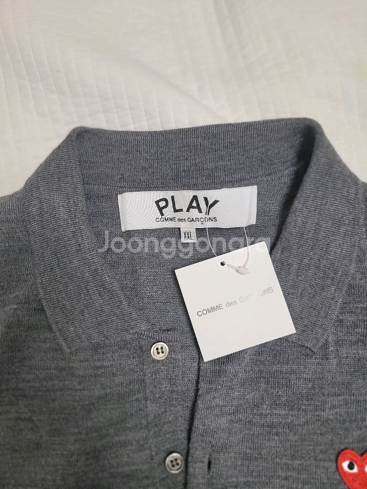 꼼데가르송 반팔 니트 XXL--3