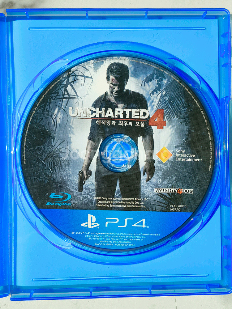 PS4 언차티드 4 해적왕과 최후의 보물 정발판--2