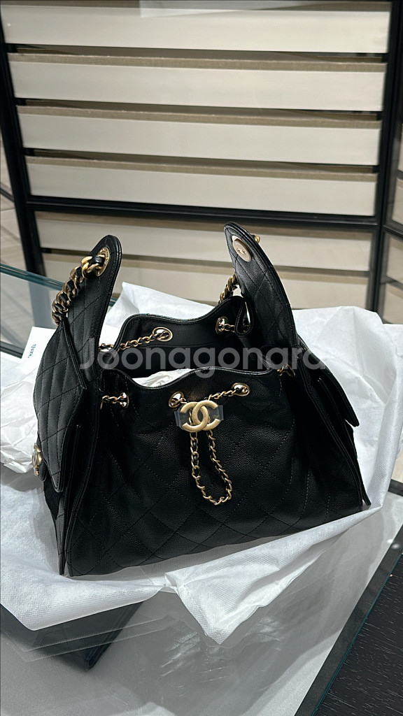 [새상품/미착용]샤넬 25백 스몰 캐비어 블랙--0