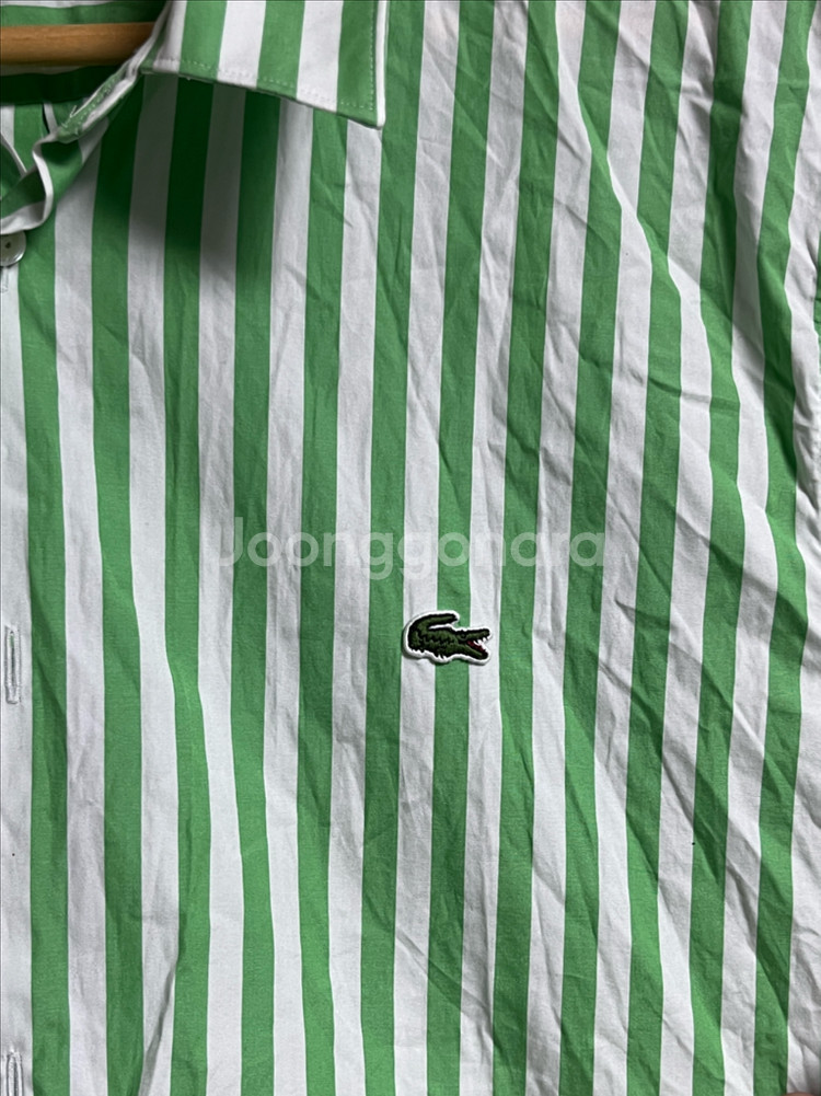 새상품 공용 라코스테 레귤러핏 스트라이프 셔츠 남방 L--2