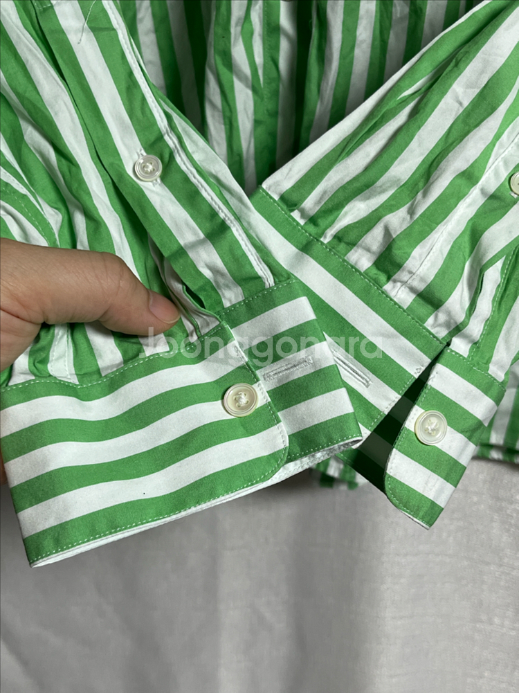 새상품 공용 라코스테 레귤러핏 스트라이프 셔츠 남방 L--1