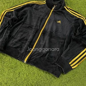 아디다스 여자 벨벳 레트로 블랙 검노 트랙탑 져지집업 100/L