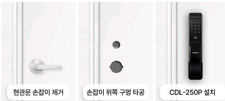 코맥스푸시풀 디지털도어락 205P--2