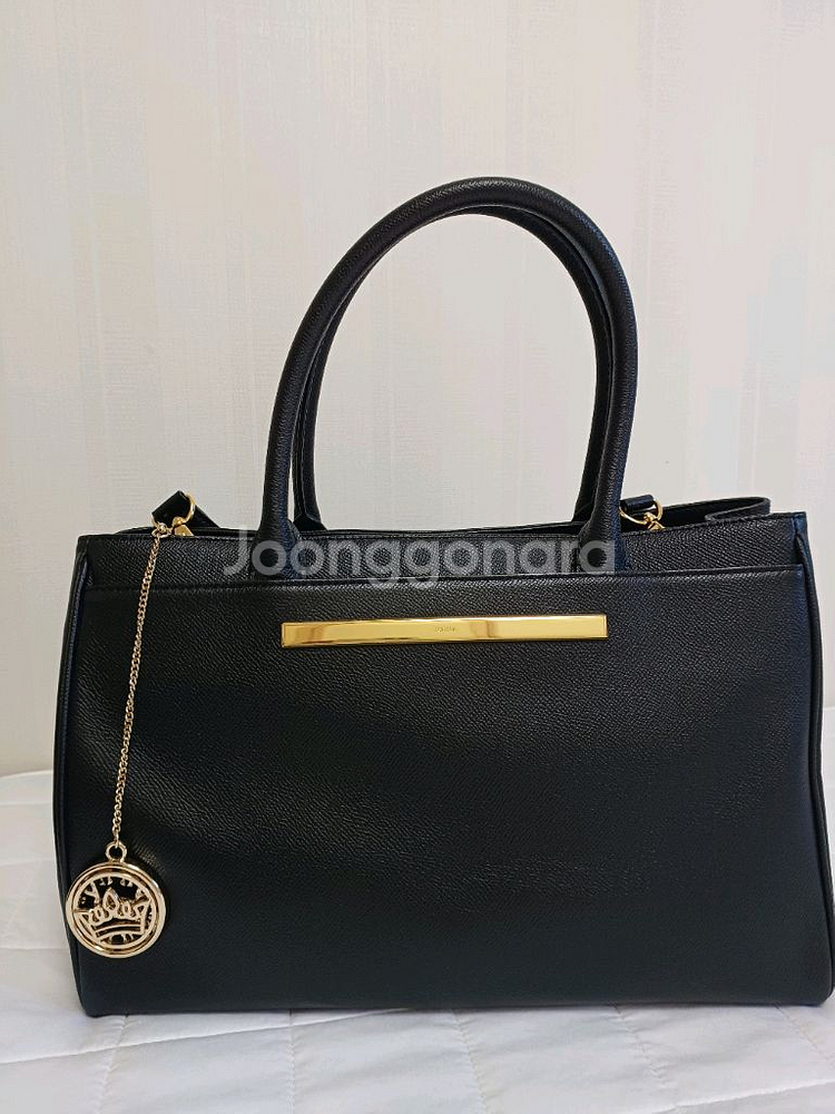 제이에스티나 블랙 토트 숄더백--1