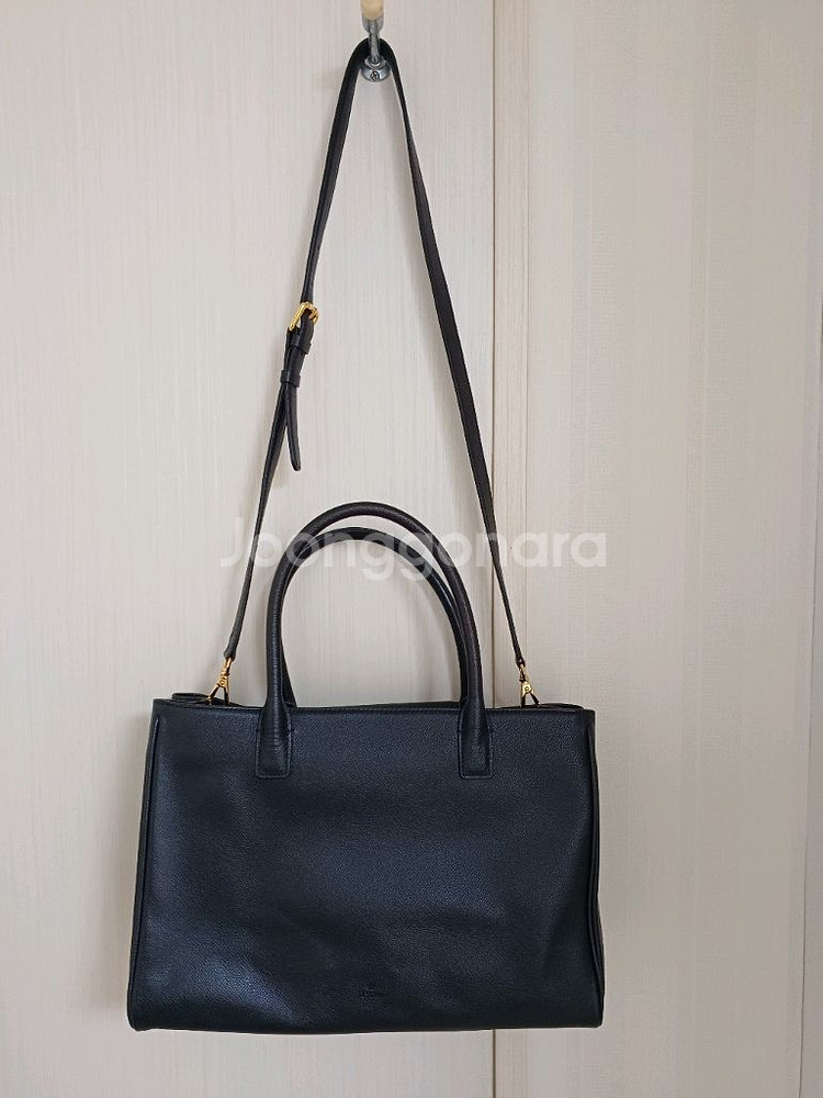 제이에스티나 블랙 토트 숄더백--2