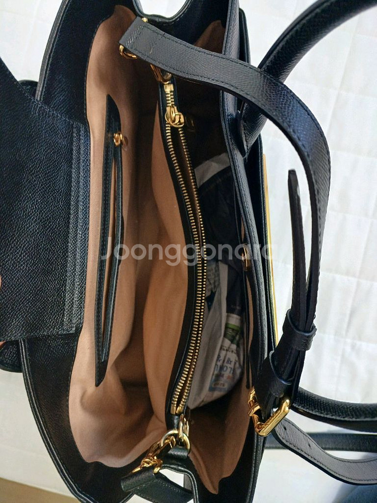 제이에스티나 블랙 토트 숄더백--6