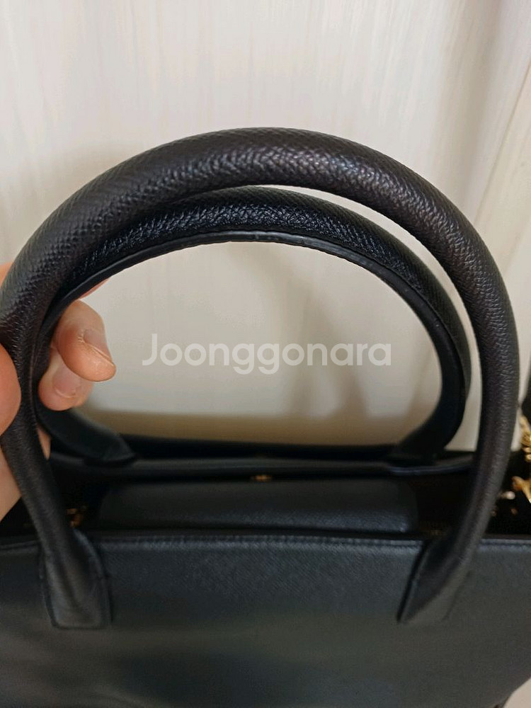 제이에스티나 블랙 토트 숄더백--5