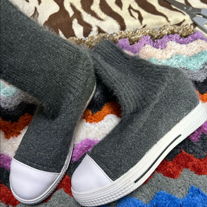 여성용 니트 삭스 부츠 240