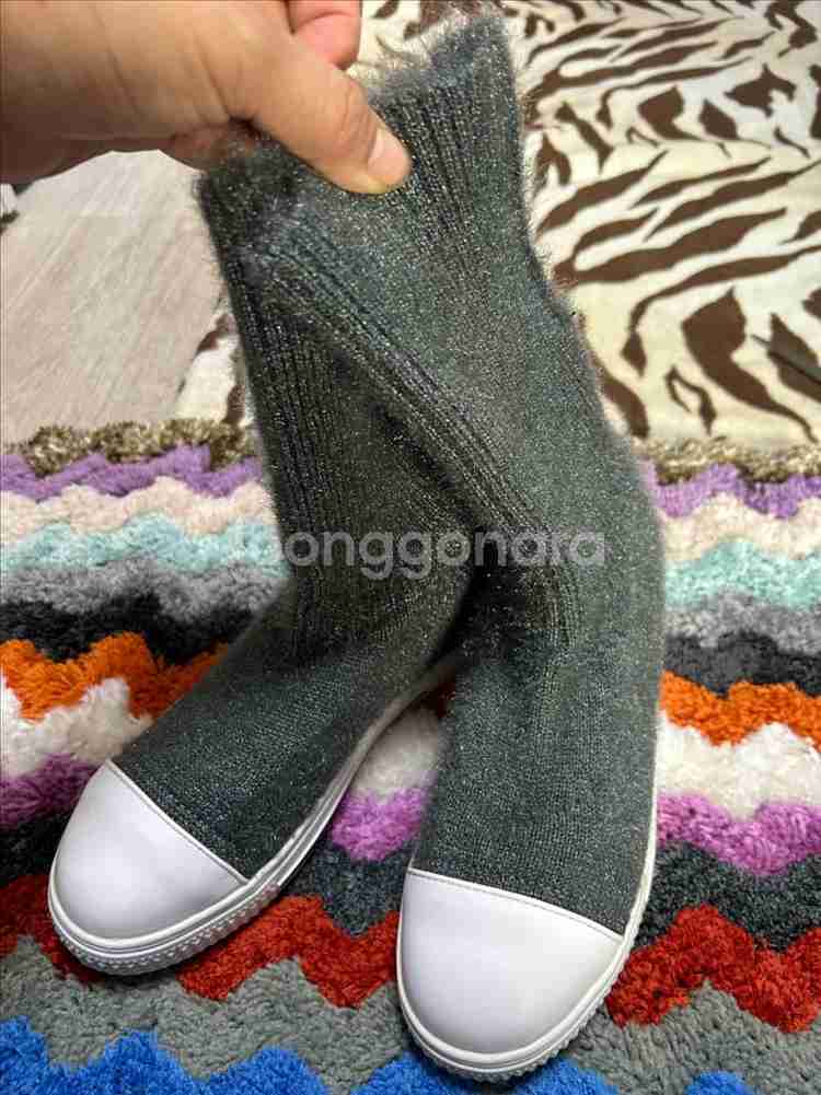 여성용 니트 삭스 부츠 240--1