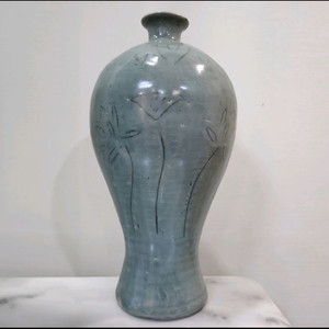 [새상품] 청자 매병 꽃무늬 도자기