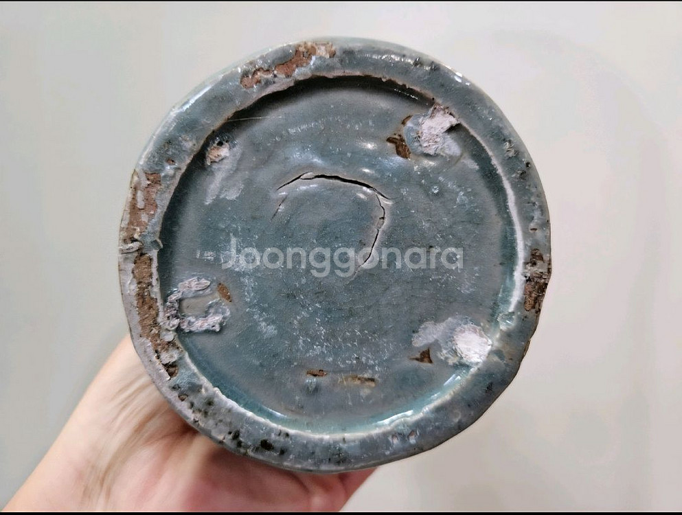 [새상품] 청자 매병 꽃무늬 도자기--2