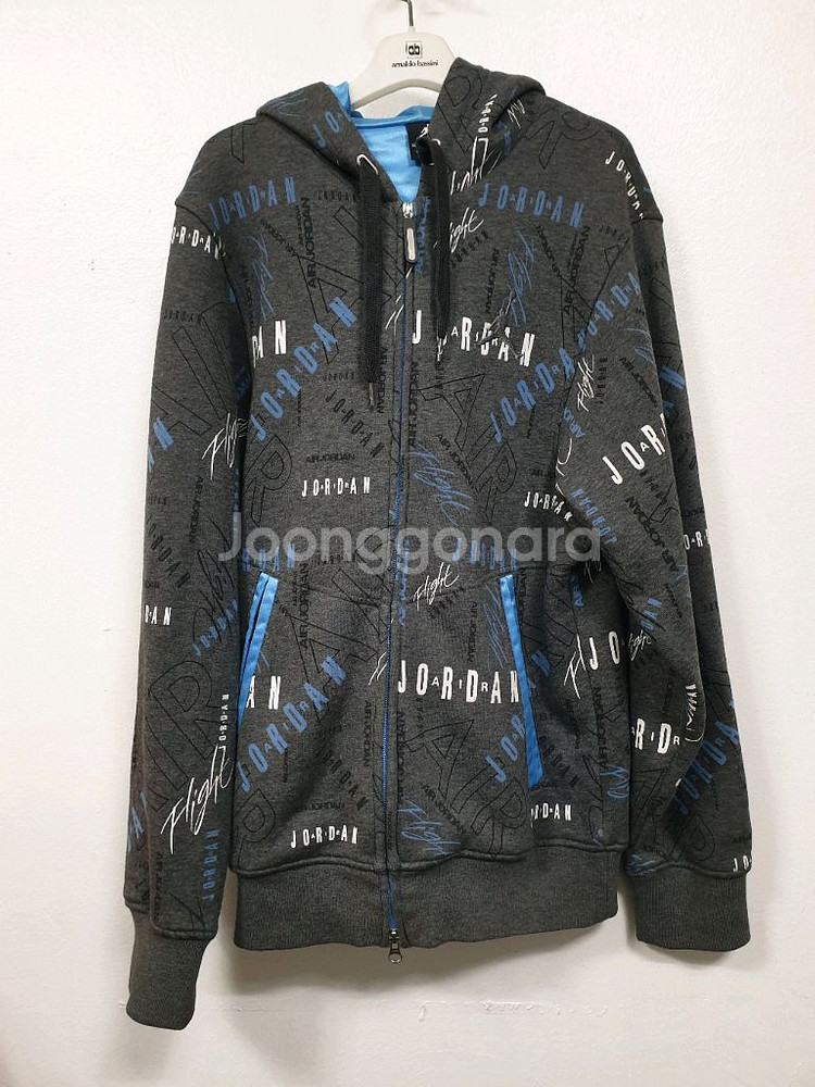 나이키 조던 그레이 그래픽 후드 집업 기모 XS사이즈--0