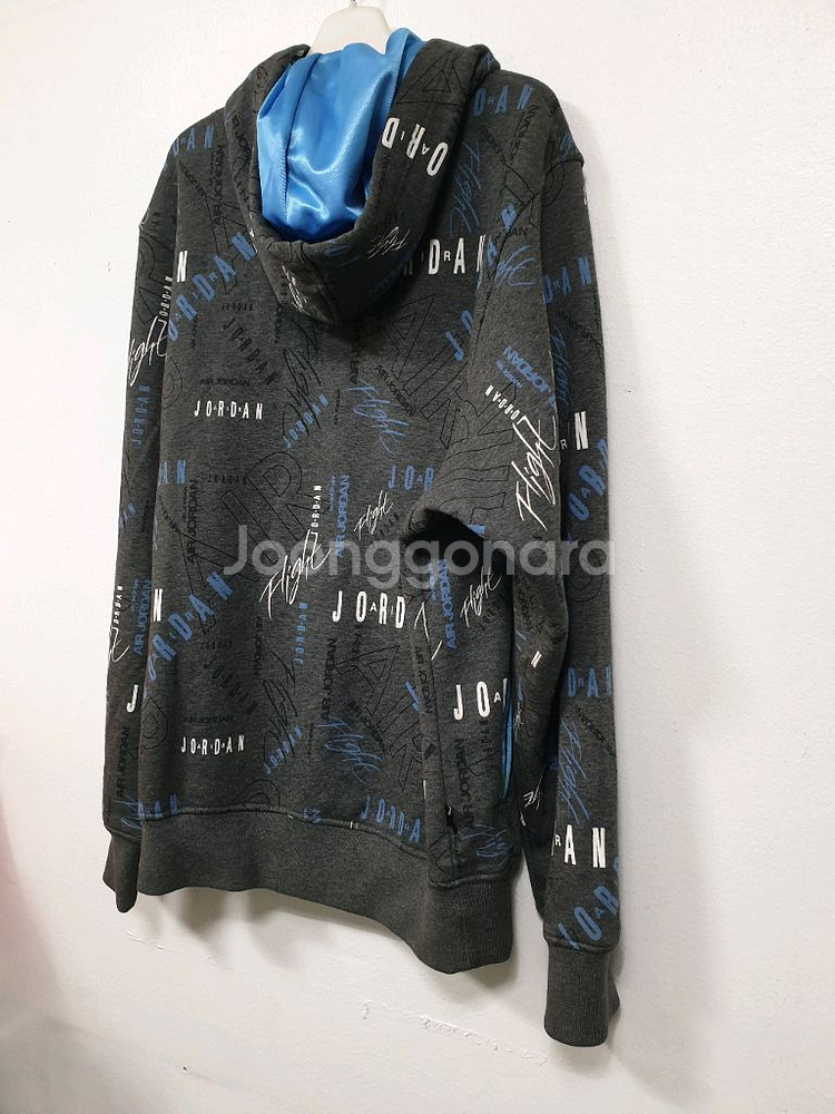 나이키 조던 그레이 그래픽 후드 집업 기모 XS사이즈--4