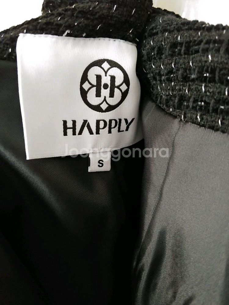 하플리 여밈 트위드 랩 스커트--4