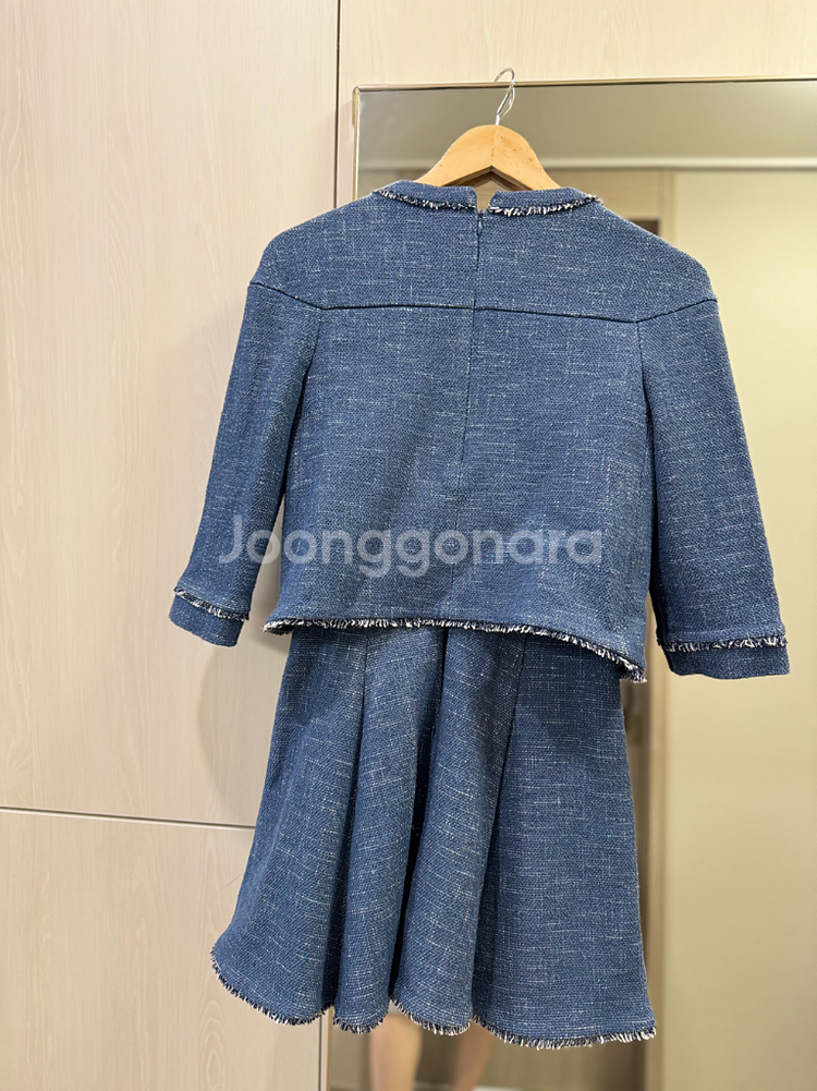 나이스클랍 블루 트위드 원피스--1