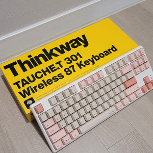 [무료배송] 씽크웨이 토체티 301 유무선 저소음 텐키리스 기계식 키보드 리니어 프로포즈 핑크 (핑크소다축)
